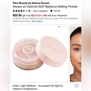 RARE BEAUTY Always an Optimist Soft Radiance Setting Powder Light Medium